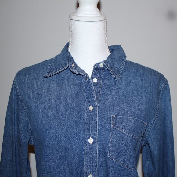 Lauren Ralph Lauren half-button down demin tunic - pullover - Picture 3 of 7